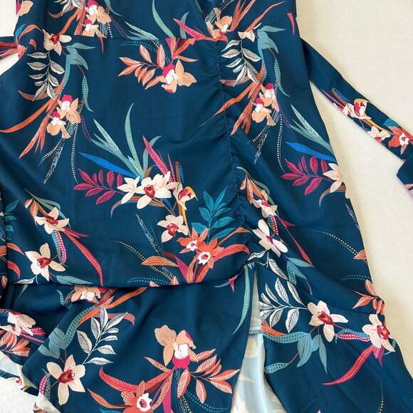 Standard & Practices NWT Floral Dress Blue Pink Floral 1X Party Wedding Bohemian - Picture 8 of 12